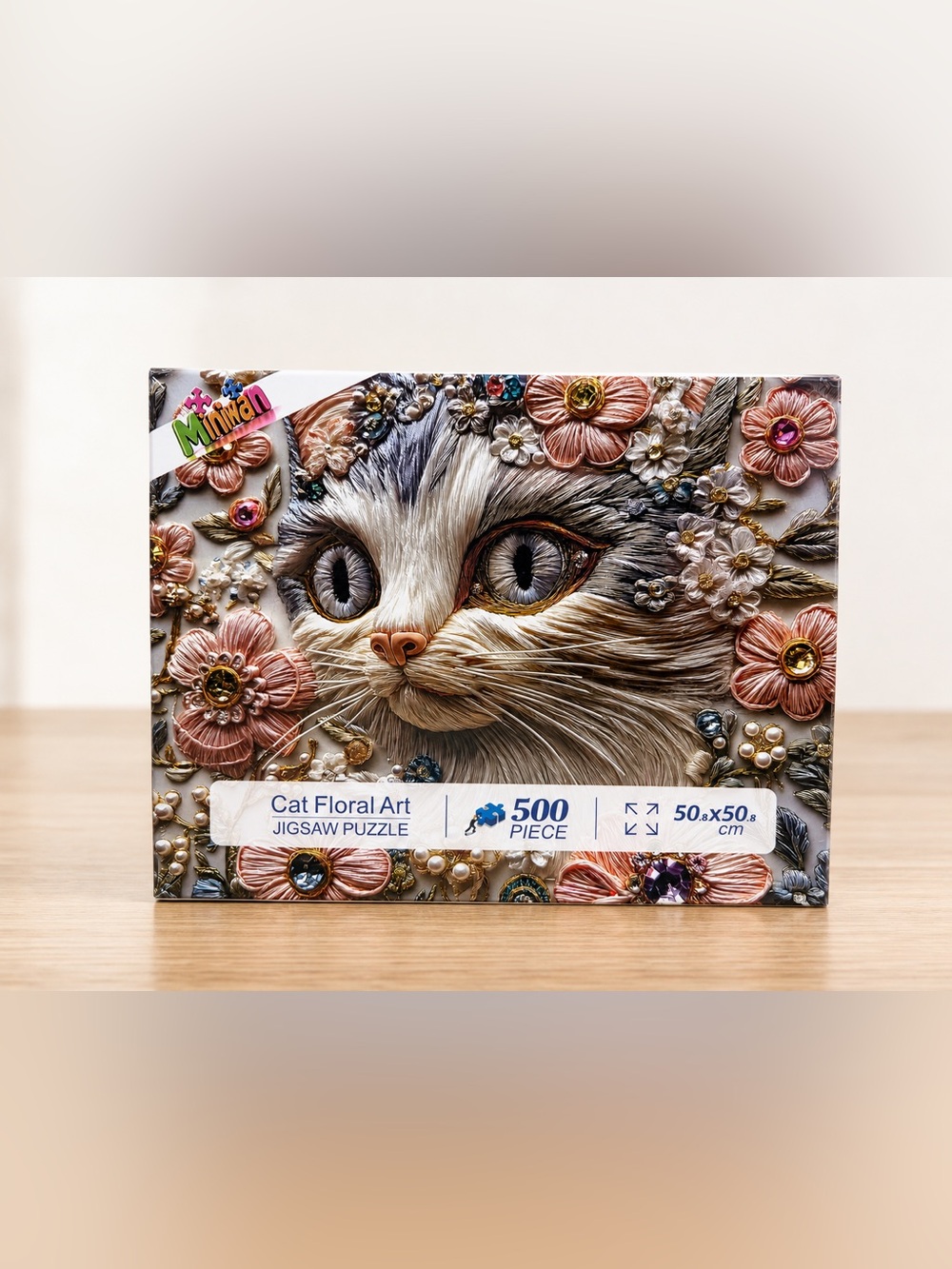 Cat Floral Art Jigsaw Puzzle - 500 Piece